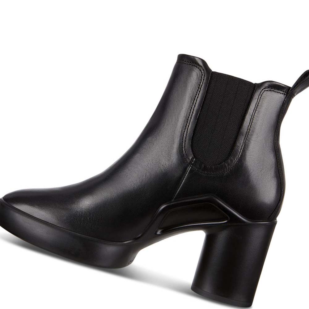 Women's Ecco Shape Sculpted Motion 55 Chelsea Ankle Dress Shoes Black | Canada 119BEX